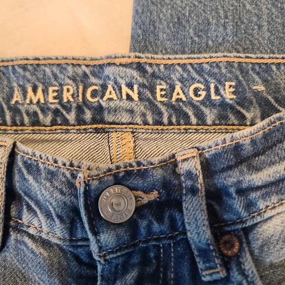 American Eagle Super High-Rise Baggy Wide Leg Jeans Sz 0 Regular - Picture 8 of 8